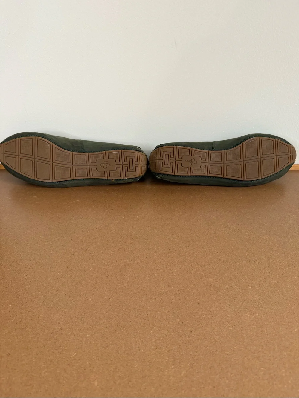 Cole Haan Olive Green Suede Slip-On Loafers